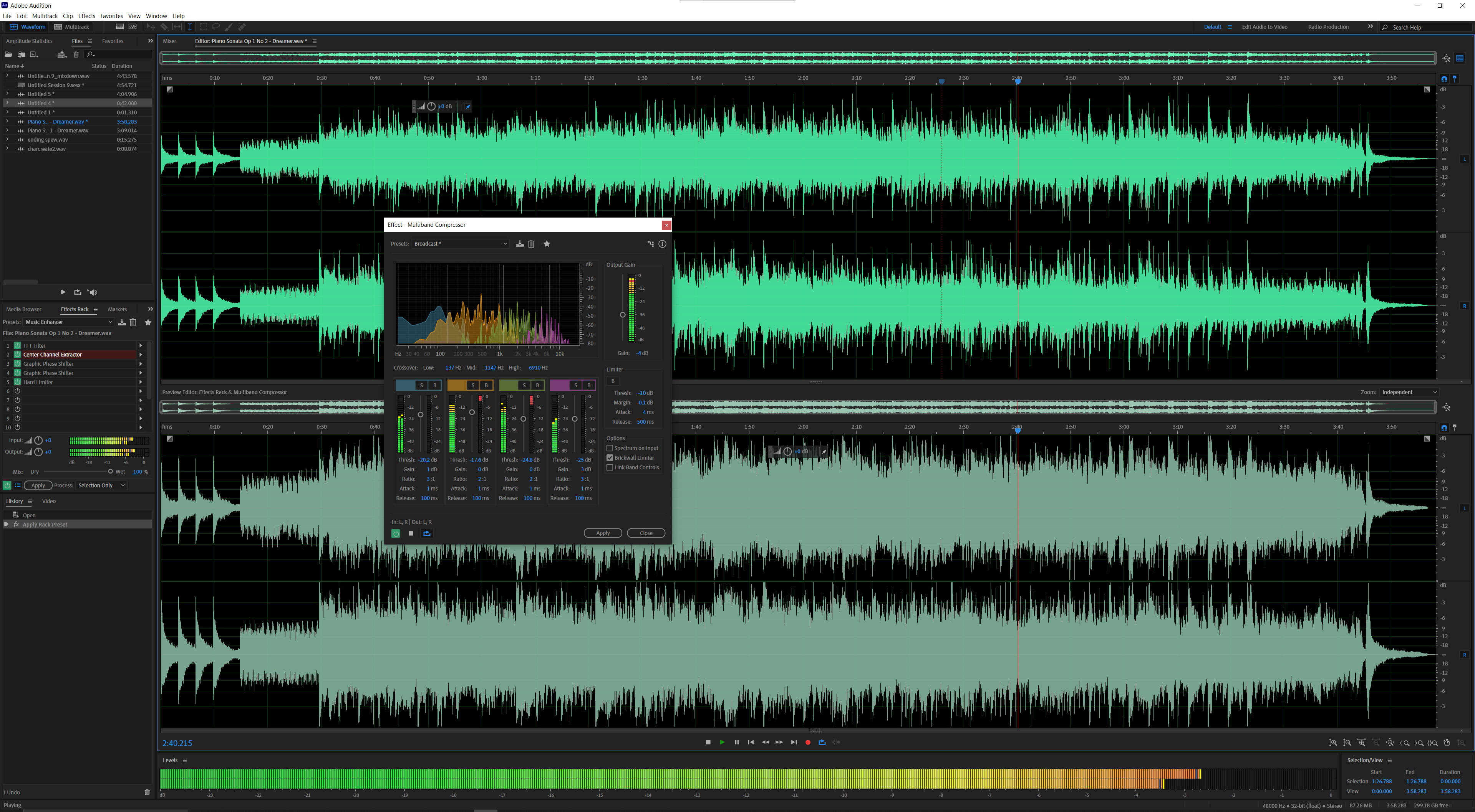part of the mastering process